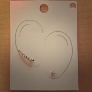 Diamond earring crawlers